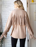 Cream Fringe Top